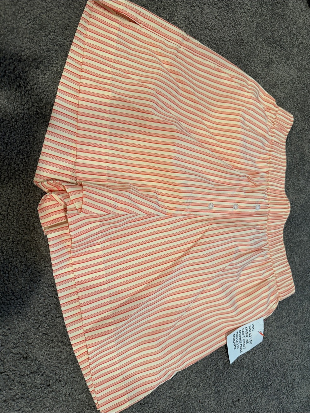 Top Shop Women’s Casual Stripe Button-Front Shirt - Pink and Cream
